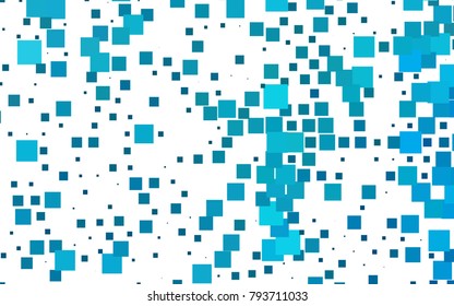 Light BLUE vector modern geometrical background. Abstract template. Geometric pattern in square style with gradient.