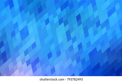 Light BLUE vector modern geometrical background. Abstract template. Geometric pattern in square style with gradient.