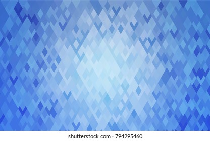 Light BLUE vector modern geometrical background. Abstract template. Geometric pattern in square style with gradient.