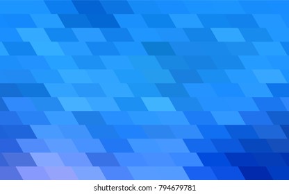Light BLUE vector modern geometrical background. Abstract template. Geometric pattern in square style with gradient.