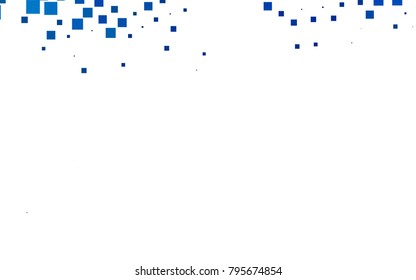 Light BLUE vector modern geometrical background. Abstract template. Geometric pattern in square style with gradient.