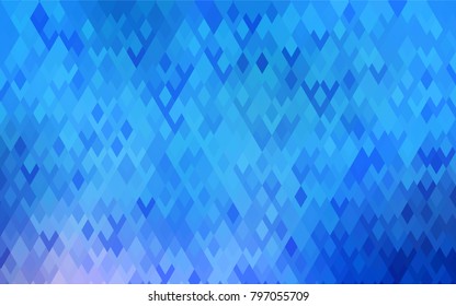 Light BLUE vector modern geometrical background. Abstract template. Geometric pattern in square style with gradient.