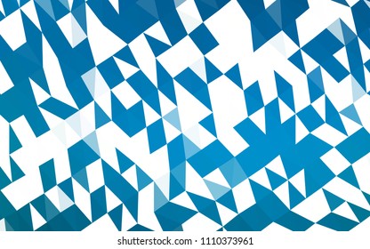 Light BLUE vector  mosaic template. Creative geometric illustration in Origami style with gradient. The textured pattern can be used for background.
