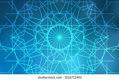 Light BLUE vector natural abstract design. Shining colored illustration with childish doodles in Arabic style. The pattern can be used for heads of websites and designs.