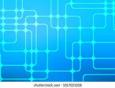 Light BLUE vector natural abstract pattern. Modern geometrical abstract illustration with doodles. The pattern can be used for coloring books and pages for kids.