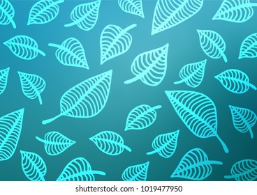 Light BLUE vector natural abstract template. An elegant bright illustration with lines in Natural style. A completely new design for your business.