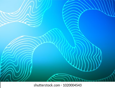 Light BLUE vector natural abstract background. Ethnic elegant natural pattern with gradient. Hand painted design for web, leaflet, textile.