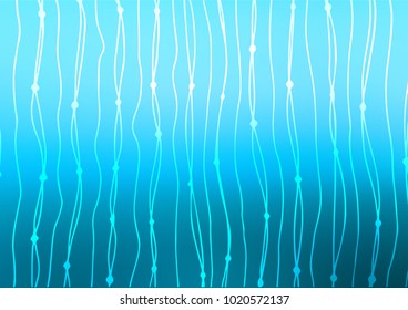 Light BLUE vector natural abstract template. A vague abstract illustration with doodles in Indian style. The template can be used as a background for cell phones.