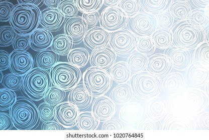 Light BLUE vector natural abstract background. Blurred decorative design in Indian style with roses. The template can be used as a background for cell phones.
