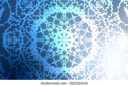 Light BLUE vector natural abstract pattern. Glitter abstract illustration with doodles and lines drawn by child. The doodle design can be used for your web site.