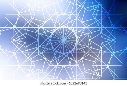 Light BLUE vector natural abstract design. A vague abstract illustration with doodles drawn by child in Indian style. The elegant pattern can be used as a part of a brand book.