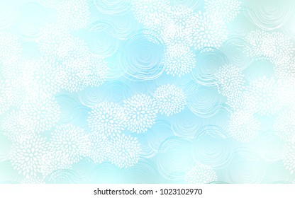 Light BLUE vector natural abstract design. Flowers on blurred abstract background with gradient. A new texture for your design.