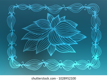 Light BLUE vector natural abstract texture. Glitter abstract illustration with doodles and Zen tangles. Brand-new design for your business.