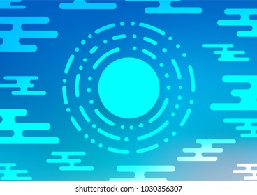 Light BLUE vector natural abstract pattern. Blurred decorative design in Indian style with Zen tangles. The completely new template can be used for your brand book.