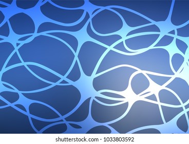 Light BLUE vector natural abstract pattern. A vague abstract illustration with doodles in Indian style. The completely new template can be used for your brand book.