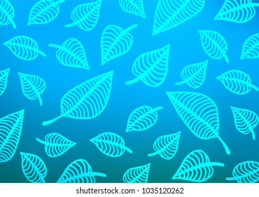Light BLUE vector natural abstract background. Glitter abstract illustration with doodles and Zen tangles. The completely new template can be used for your brand book.