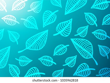 Light BLUE vector natural abstract texture. Doodles on blurred abstract background with gradient. The pattern can be used for coloring books and pages for kids.