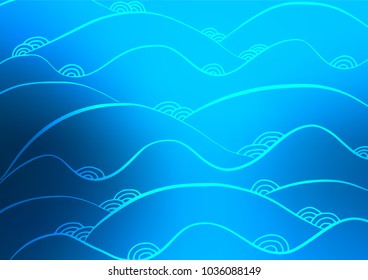 Light BLUE vector natural abstract background. Decorative shining illustration with doodles on abstract template. A completely new design for your business.