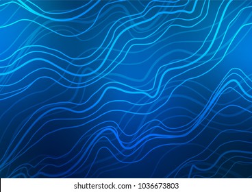 Light BLUE vector natural abstract pattern. Decorative shining illustration with doodles on abstract template. A completely new design for your business.