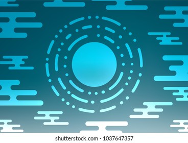 Light BLUE vector natural abstract template. A vague abstract illustration with doodles in Indian style. The completely new template can be used for your brand book.
