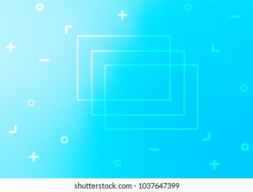Light BLUE vector natural abstract pattern. Colorful abstract illustration with lines in Asian style. The pattern can be used for coloring books and pages for kids.