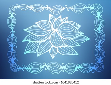 Light BLUE vector natural abstract template. Doodles on blurred abstract background with gradient. The template can be used as a background for cell phones.
