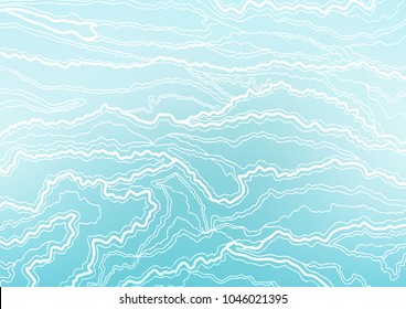 Light BLUE vector natural abstract texture. Colorful abstract illustration with lines in Asian style. A completely new design for your business.