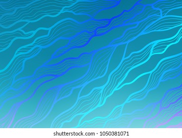 Light BLUE vector natural abstract template. Doodles on blurred abstract background with gradient. The pattern can be used for heads of websites and designs.