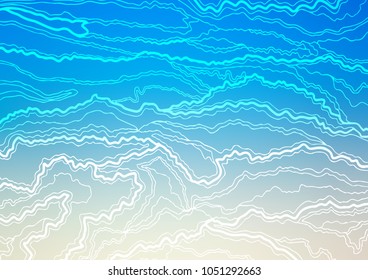 Light BLUE vector natural abstract pattern. Shining colored illustration with doodles in Zen tangle style. A new texture for your design.