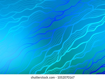 Light BLUE vector natural abstract pattern. An elegant bright illustration with lines in Natural style. The doodle design can be used for your web site.
