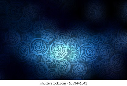 Light BLUE vector natural abstract design. Glitter abstract illustration with doodles and roses. A completely new design for your business.