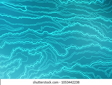 Light BLUE vector natural abstract background. Colorful abstract illustration with lines in Asian style. The pattern can be used for coloring books and pages for kids.