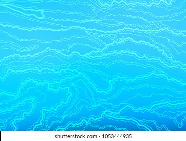 Light BLUE vector natural abstract template. Doodles on blurred abstract background with gradient. A new texture for your design.
