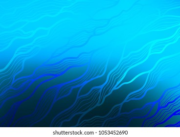 Light BLUE vector natural abstract background. A vague abstract illustration with doodles in Indian style. Brand-new style for your business design.