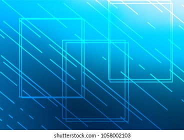 Light BLUE vector natural abstract template. Ethnic elegant natural pattern with gradient. The pattern can be used for coloring books and pages for kids.