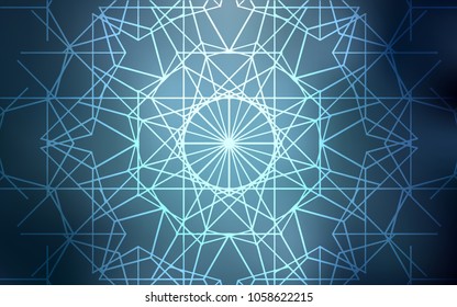 Light BLUE vector natural abstract pattern. A vague abstract illustration with doodles drawn by child in Indian style. Hand painted design for web, wrapping, wallpaper.