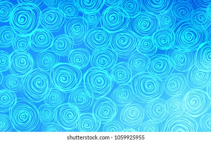 Light BLUE vector natural abstract pattern. Roses on blurred abstract background with gradient. The completely new template can be used for your brand book.