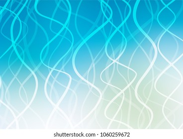Light BLUE vector natural abstract template. Glitter abstract illustration with doodles and Zen tangles. The elegant pattern can be used as a part of a brand book.