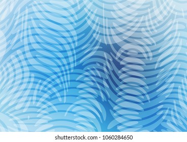 Light BLUE vector natural abstract template. Decorative shining illustration with doodles on abstract template. The textured pattern can be used for website.