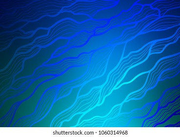 Light BLUE vector natural abstract pattern. Colorful abstract illustration with lines in Asian style. The elegant pattern can be used as a part of a brand book.