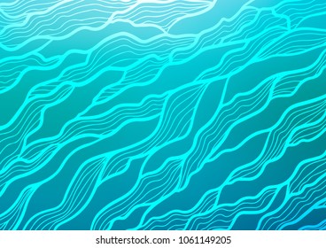 Light BLUE vector natural abstract texture. Ethnic elegant natural pattern with gradient. The pattern can be used for wallpapers and coloring books.