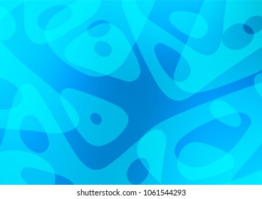 Light BLUE vector natural abstract pattern. Brand-new colored illustration in blurry style with doodles. The elegant pattern can be used as a part of a brand book.