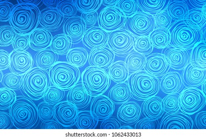Light BLUE vector natural abstract design. Doodle illustration of roses in Origami style with gradient. The best blurred design for your business.