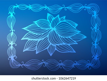 Light BLUE vector natural abstract background. Doodles on blurred abstract background with gradient. The pattern can be used for wallpapers and coloring books.