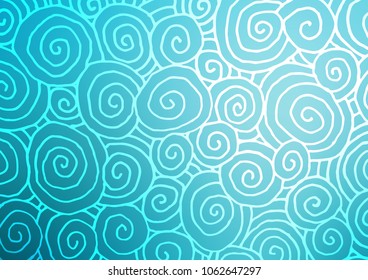 Light BLUE vector natural abstract background. An elegant bright illustration with lines in Natural style. The best blurred design for your business.