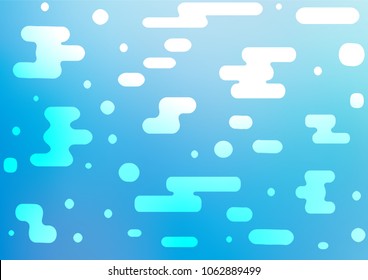 Light BLUE vector natural abstract template. Doodles on blurred abstract background with gradient. The best blurred design for your business.