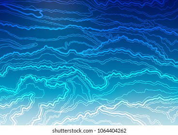 Light BLUE vector natural abstract template. Blurred decorative design in Indian style with Zen tangles. Hand painted design for web, wrapping, wallpaper.