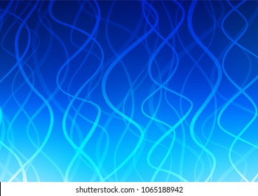 Light BLUE vector natural abstract background. Modern geometrical abstract illustration with doodles. The pattern can be used for wallpapers and coloring books.