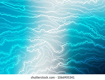 Light BLUE vector natural abstract texture. Doodles on blurred abstract background with gradient. Brand-new style for your business design.