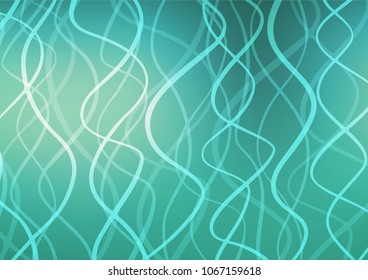 Light BLUE vector natural abstract background. A vague abstract illustration with doodles in Indian style. A completely new design for your business.